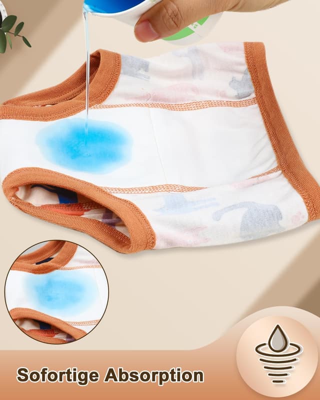 Detalle de FLYISH Jungen Trainingshose im 6er/4er Pack – weich, saugfähig, 100% Baumwolle