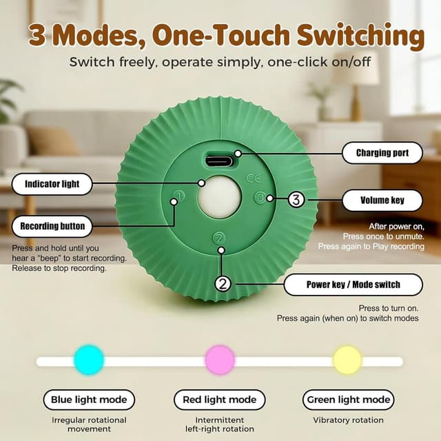 Thumbnail 5 de Supore Interactive Cat Ball Smart Rolling Toy