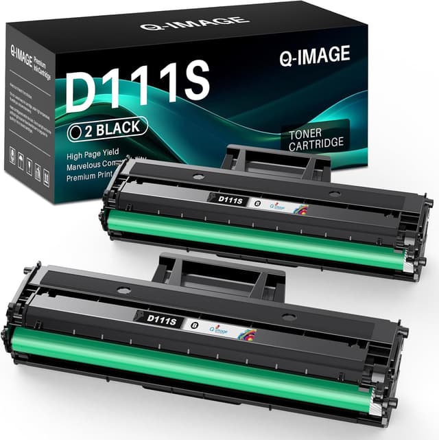 Detalle de Q-image D111L compatible toner cartridges (2 black) for Samsung Xpress M2026W, M2070W and select SL-M2020/SL-M2070 printers
