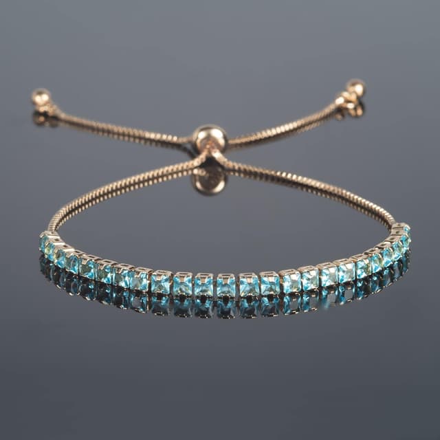 Detalle de ZAVANA Bracciale regolabile da donna e ragazza con zirconi in taglio princess