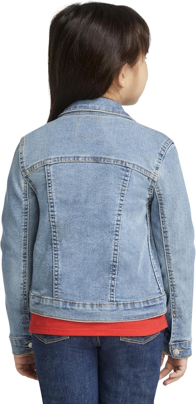 Detalle 2 de Levi's Stretch Trucker Jacket para Niñas, Azul 👖 6 años