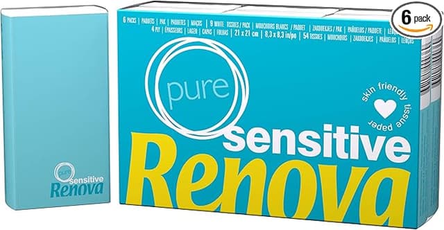 Imagen de Renova Pañuelos de Bolsillo Sensitive Pure 🌿 - 6 Pack en OfertitasTOP