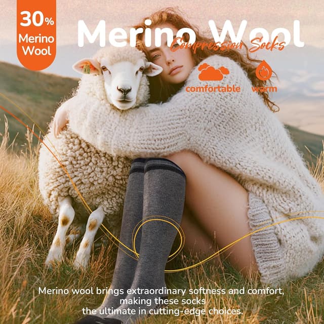 Detalle de Merino Wool Compression Socks 2 Pairs