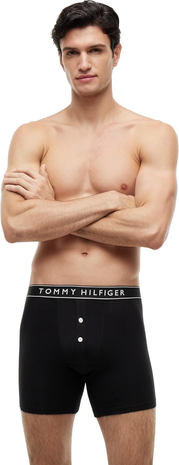 Detalle de Tommy Hilfiger Boxer Homme : un basique en coton au style Tommy