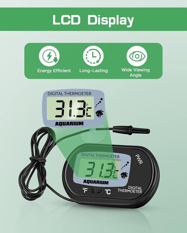 Detalle 1 de Digital aquarium thermometer LCD, 58×38mm