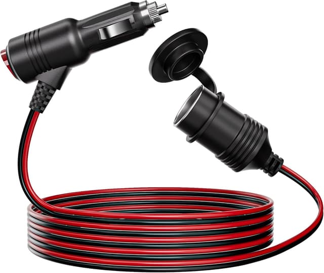Detalle de 12V Zigarettenanzünder Verlängerungskabel mit Schalter – Kfz Adapter Stecker auf Buchse