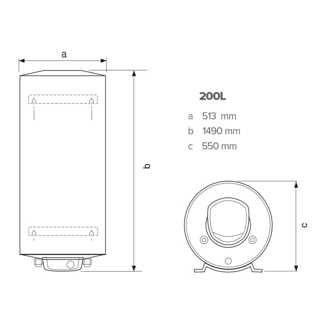 Detalle de Ariston NILO 200 EU termo eléctrico 200 litros Eco
