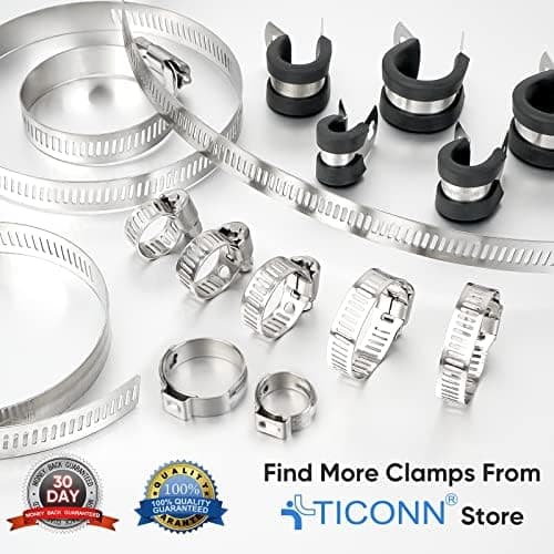 Thumbnail 5 de TICONN 12PCS Hose Clamp Set 5"โ6" ๐