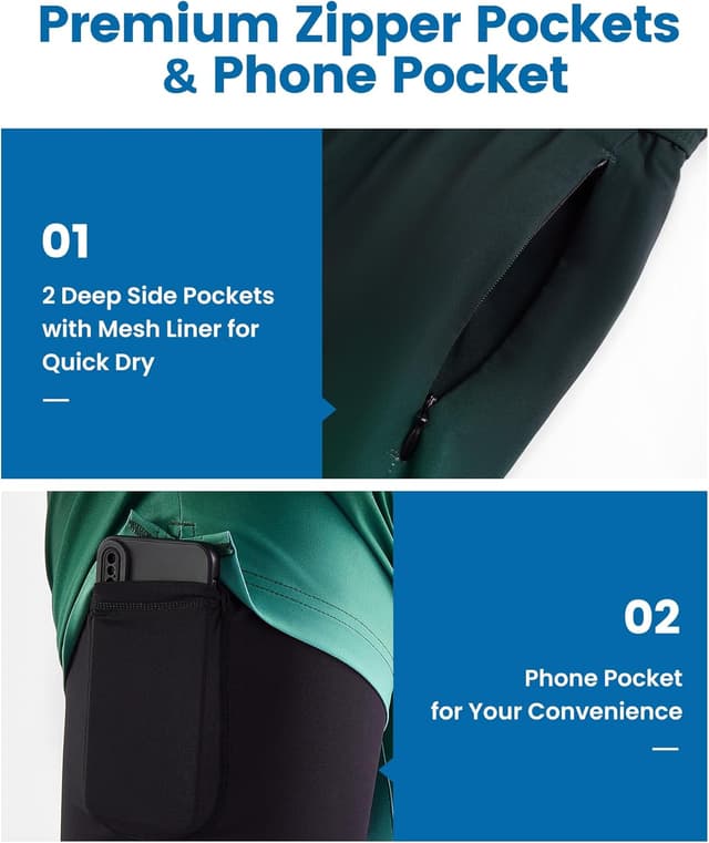 Thumbnail 3 de Herren Badehose mit Kompression 2in1