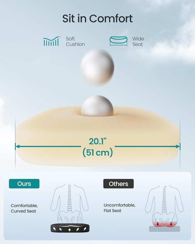 Thumbnail 6 de SONGMICS Ergonomic Office Chair (OBN043BH03) – Mesh swivel chair with lumbar support and rocking function