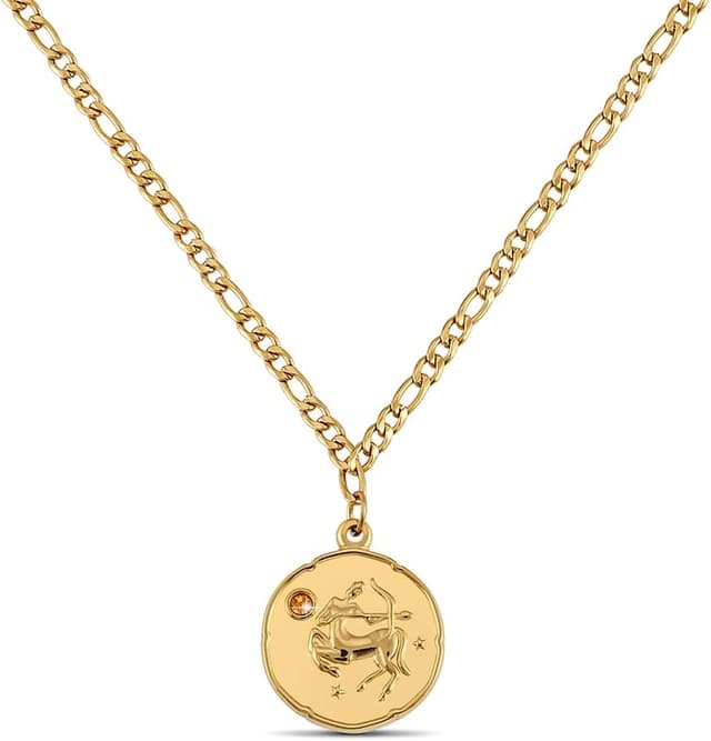 Thumbnail 6 de GD GOOD.designs Collana zodiacale in oro con pietra di nascita: ciondolo da donna placcato