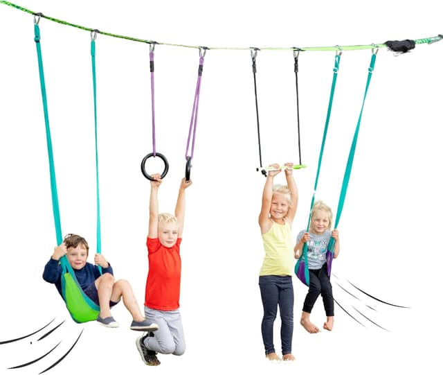 Detalle de slackers Swing Line Tree Swing Kit — Turn Two Trees Into a Backyard Swing Set (Ages 3+)