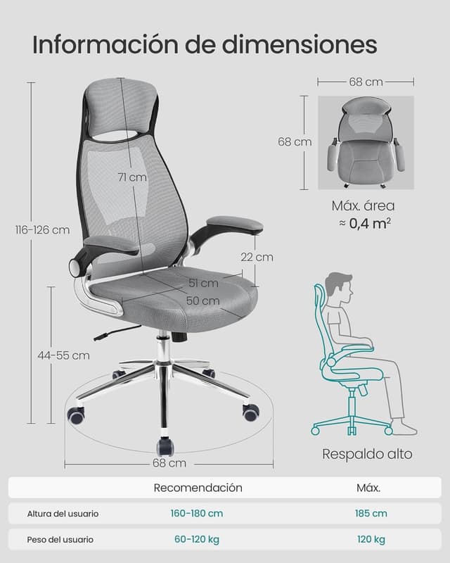 Thumbnail 2 de SONGMICS Silla de Oficina OBN086G01