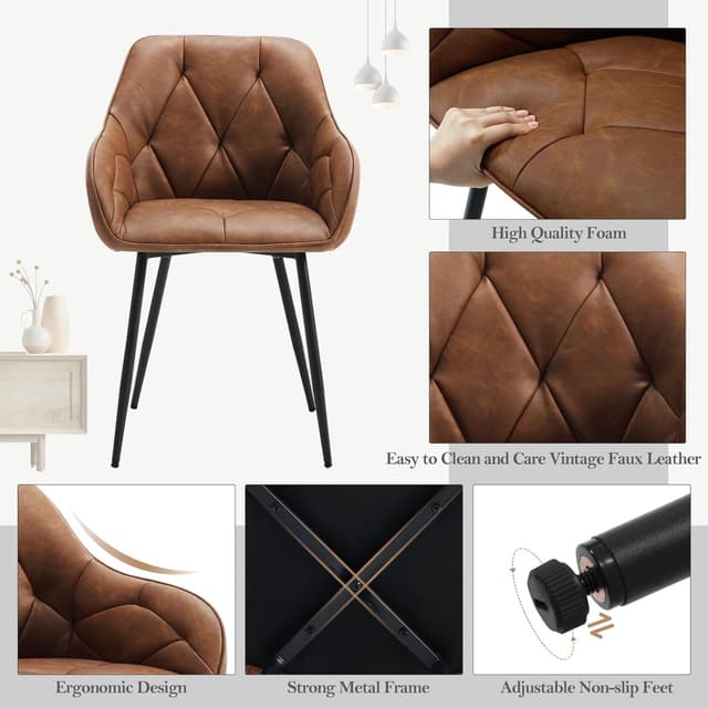 Thumbnail 4 de WOLTU EZS03br-2 Sillas Modernas de Comedor 🪑 con Respaldo