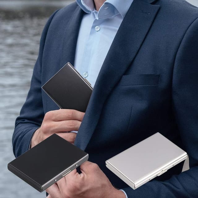 Detalle 1 de Vicloon Kartenetui RFID-Schutz, 2er Set