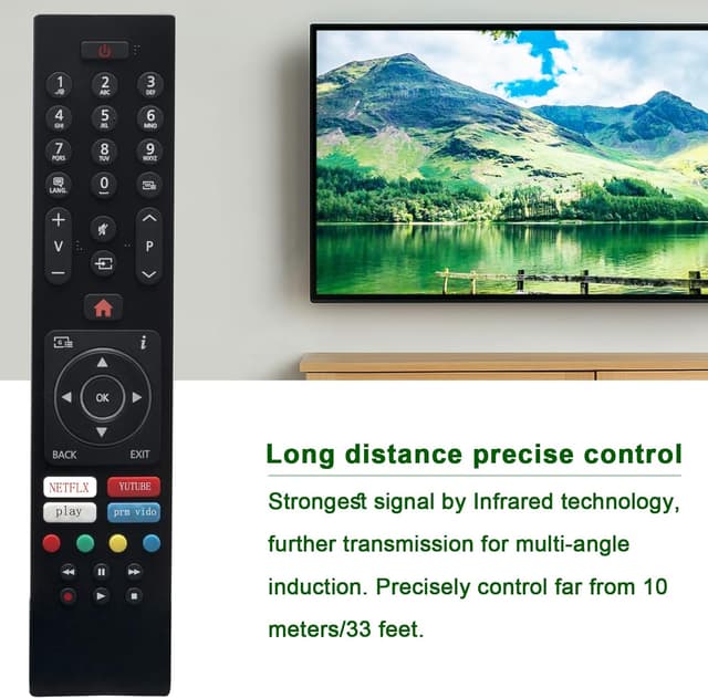 Detalle de VINABTY RC43137P RC43137 universal replacement remote for select Polaroid/Mitchell/Luxor/Techwood TVs