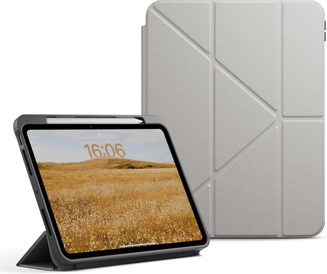 Detalle de Native Union Active Case for iPad Pro 11" (M5) Sandstone – 4-in-1 stand cover with Apple Pencil holder