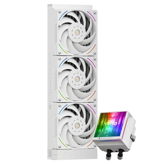 Detalle de TR Hyper Vision 360 ARGB Bianco CPU AIO Cooler con LCD IPS 480×480 per Intel e AMD AM4/AM5