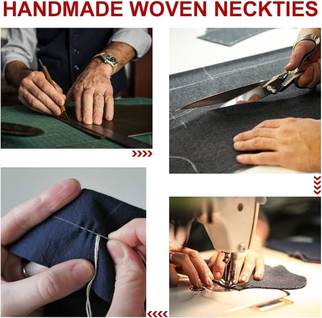 Detalle 2 de URAQT Corbata Hombre clásica ✨, 8cm, amarilla dorada