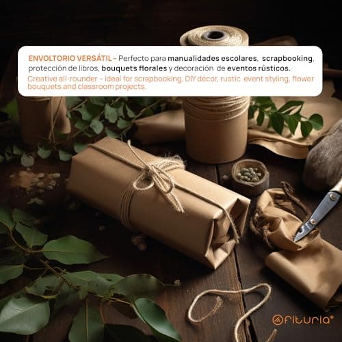 Thumbnail 3 de OFITURIA Papel Kraft Marrón 0,60×15 m 📦