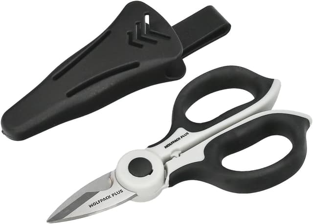 Detalle de Forbici Elettricista da 155 mm con manico TPR Plus (non tensione) e lame in acciaio inox