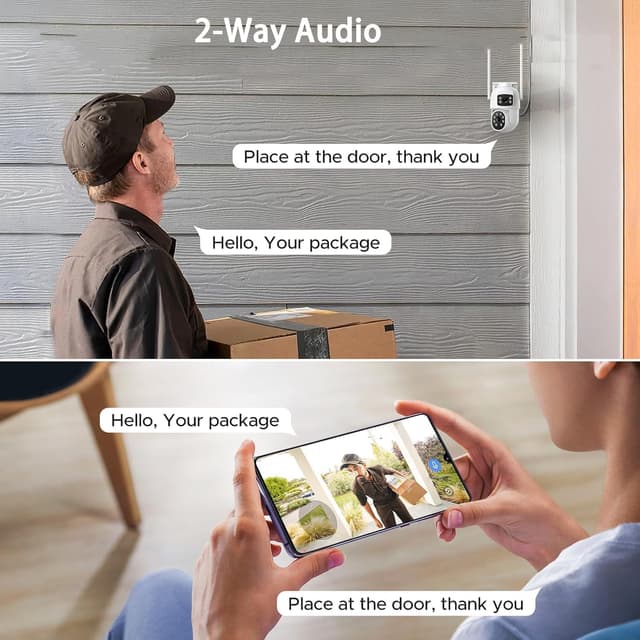 Detalle 2 de Camcamp Dual-Lens CAMCAMP Wireless CCTV Camera System with 10CH NVR, 500GB HDD and 4 PTZ Wi‑Fi Cameras