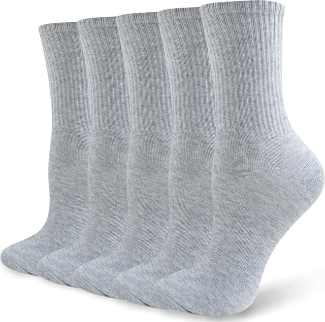 Detalle de Wamicu Damen-Socken im 5er-Pack (5 Paar) – dünne Tennis-/Sportsocken aus gekämmter Baumwolle, Größen 35–38 und 39–42