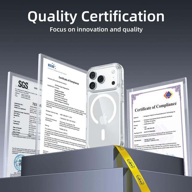 Detalle 2 de NEW’C Magnetische Hülle für iPhone 17 Pro (6,3 Zoll) mit MagSafe Ultimate – stoßfest, transparent