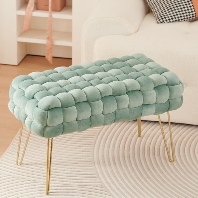 Thumbnail 4 de Banco de cosmética Madera Nieve en terciopelo