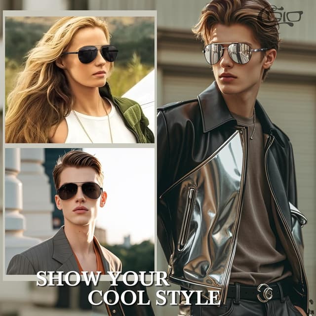 Thumbnail 1 de CGID GA61 gafas de sol piloto Al-Mg UV400