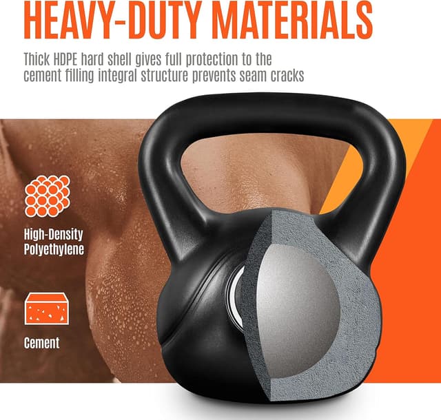 Detalle 2 de Yaheetech 20kg Kettlebell Set (4 pcs: 2kg, 4kg, 6kg, 8kg) for Home Fitness