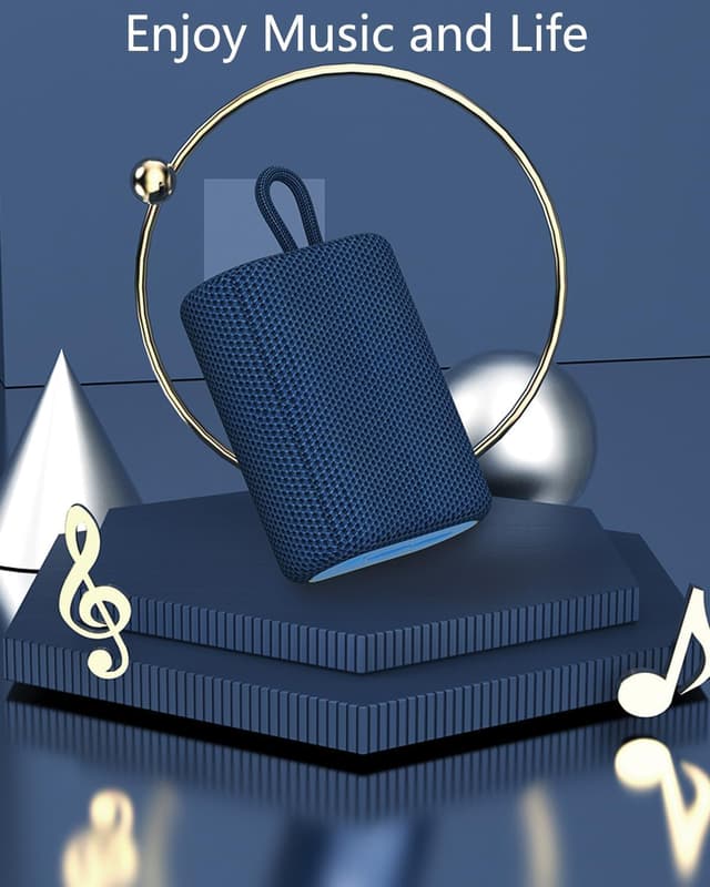 Detalle de OneCut Portable Bluetooth Speaker (IPX7 Waterproof) with Loop, TF Card & FM Radio