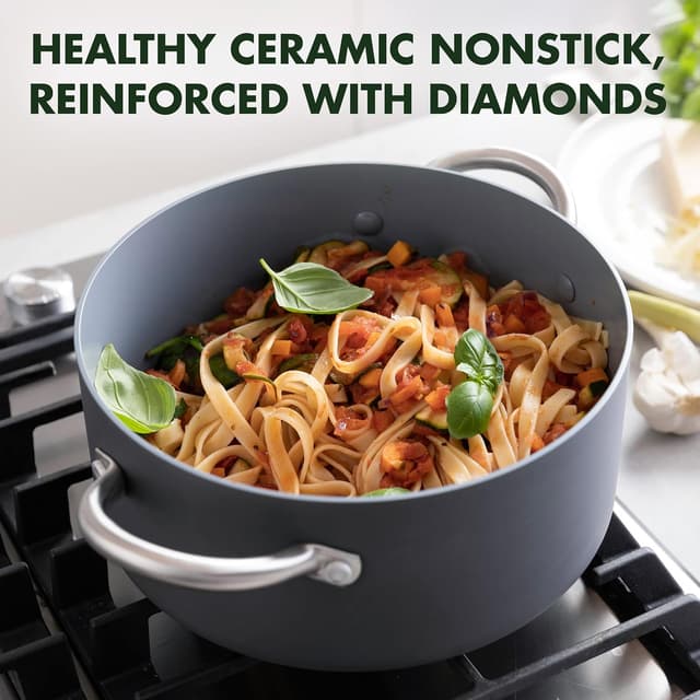 Detalle 2 de GreenPan Lima 5.2QT nonstick stock pot 🍲