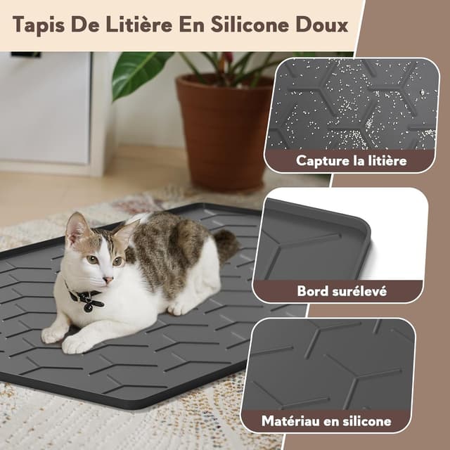 Thumbnail 2 de Garoopion Tapis Litière Chat 86x56 cm