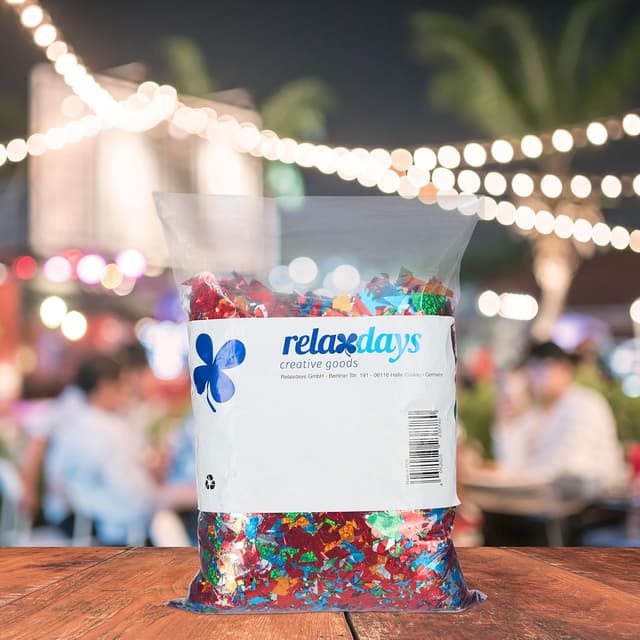 Thumbnail 4 de Relaxdays Bolsa de Confeti Metalizado 1kg ✨ para Celebraciones
