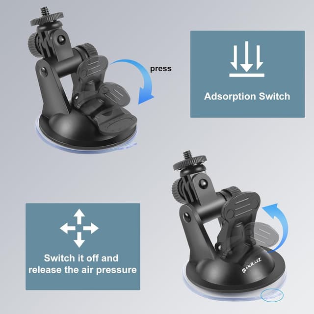 Detalle 2 de PULUZ Action Cam Saugnapfhalterung für Actioncams