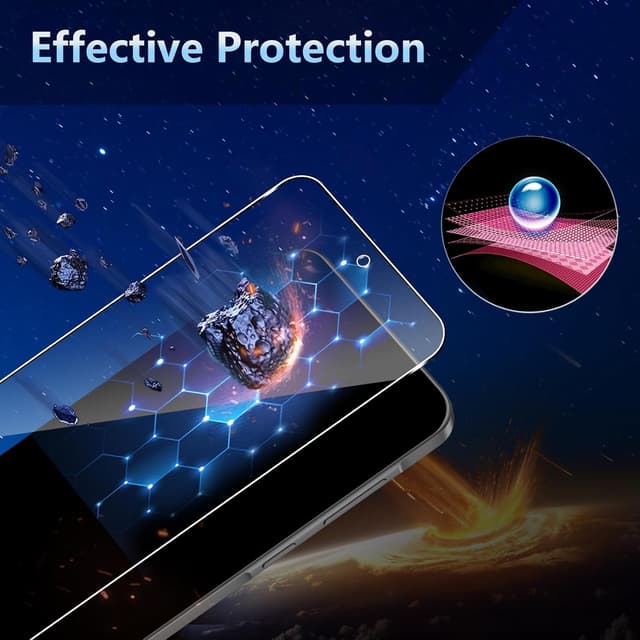 Detalle de Datree 3er-Set Panzerglas fürs Display & 3er-Schutz für Kameralinsen (9H, bläschenfrei) für Samsung Galaxy A36 / A36 5G