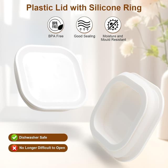 Thumbnail 1 de Cozary 1100ml Barattoli Vetro quadrati impilabili