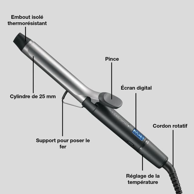 Thumbnail 4 de Remington CI6525 Ferro arricciacapelli 25 mm con display LCD