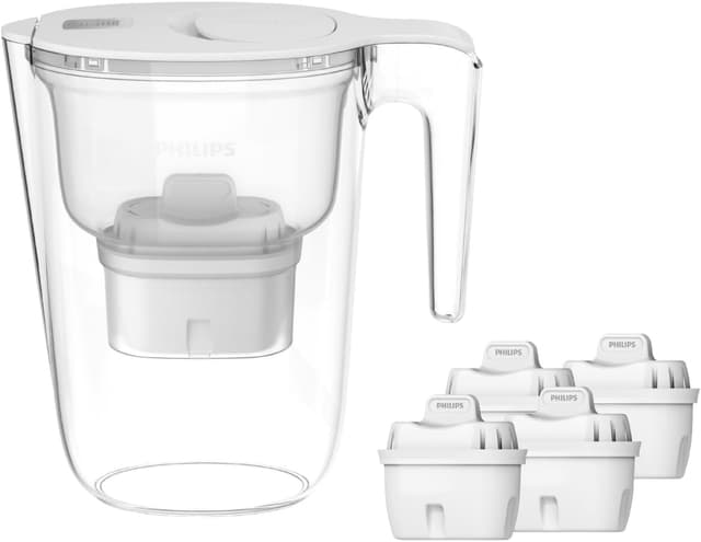 Detalle 1 de Philips Water Filter Jug +4 Taste+ and Replacement Filter Cartridges (Electronic timer, 2.6 litres)