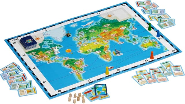 Detalle 2 de Reise um die Erde – “Gioco da tavolo per esplorare il mondo” per 2–4 giocatori (dagli 8 anni)