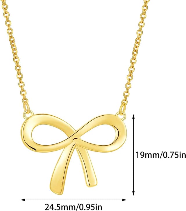 Detalle 2 de Rajputana bow necklace for women & girls – 14K gold-plated ribbon bow choker
