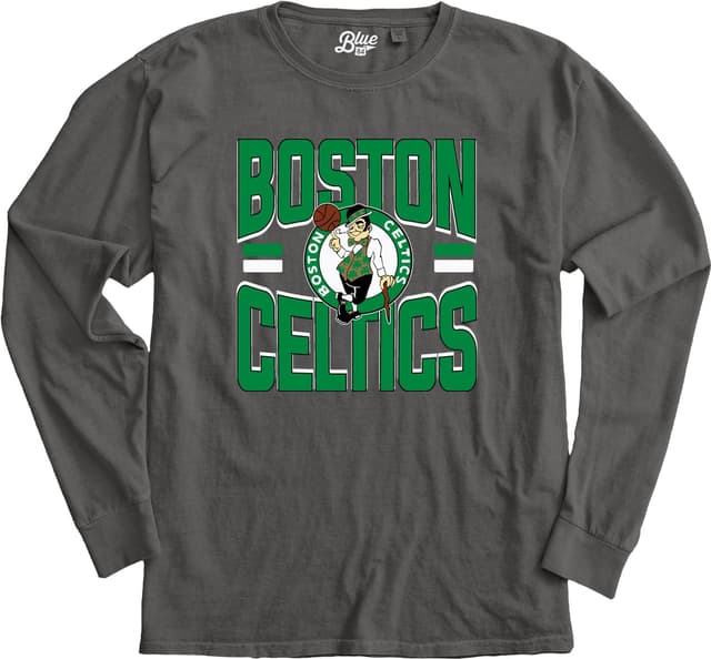 Detalle de Blue 84 NBA Officially Licensed Long Sleeve T-Shirt (Ringspun) — Boston Celtics Blue 84 84 NBA Unisex Adult