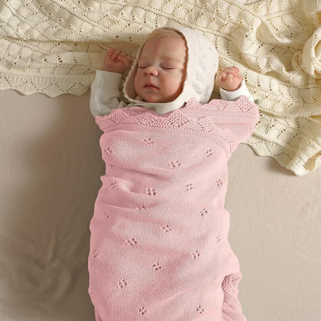 Detalle 2 de Hadetoto Baby Blanket 100% Cotton Knit