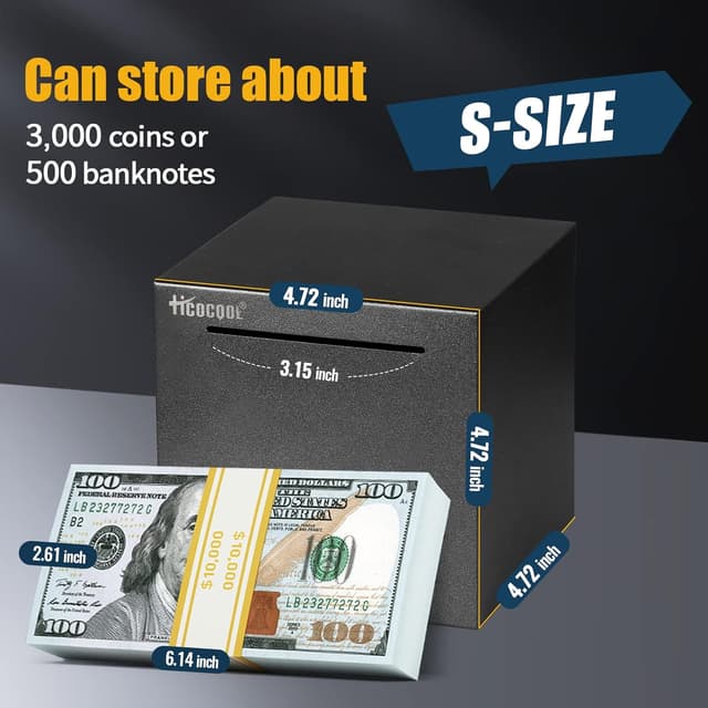 Thumbnail 1 de hicocool Piggy Bank for Adults 4.72 inch