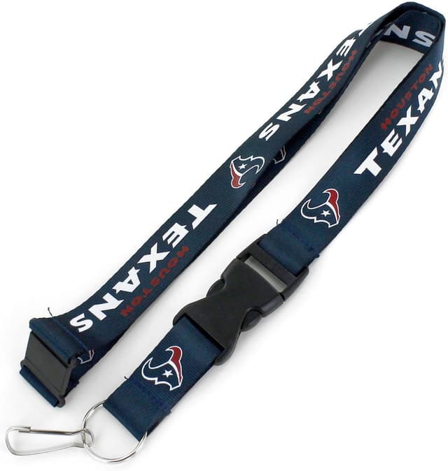 Detalle de Aminco NFL Unisex Sporty Lanyard (22-inch) with Breakaway Tab & Quick-Release Buckle