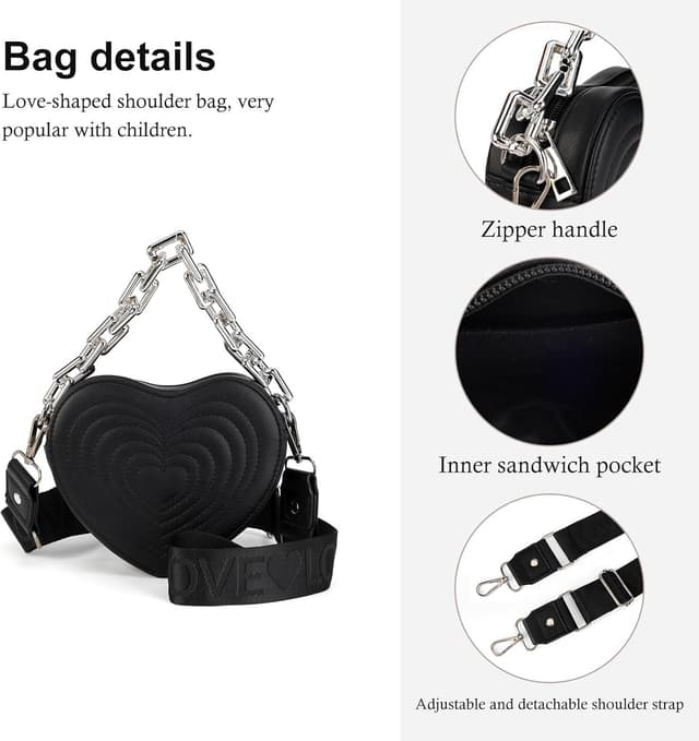 Detalle 2 de Gladdon graziosa borsetta cuore 1 borsa