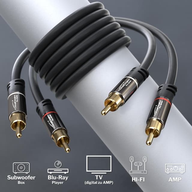 Detalle 2 de KabelDirekt 6ft RCA Stereo Cable 75Ω