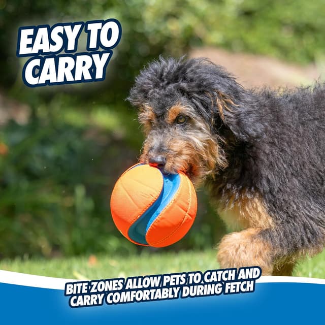 Detalle 2 de Chuckit! Kick Fetch Dog Ball Interactive Durable Floating Dog Football Toy (Large, 20cm)