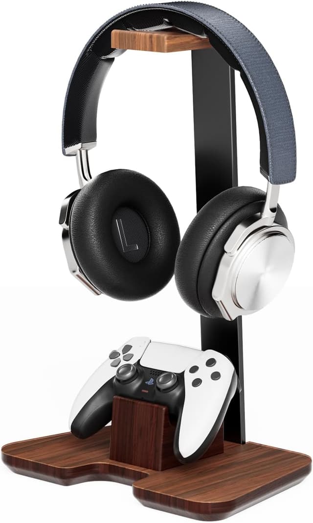 Detalle de CUIWHRL Controller Stand Wood Headphone Stand